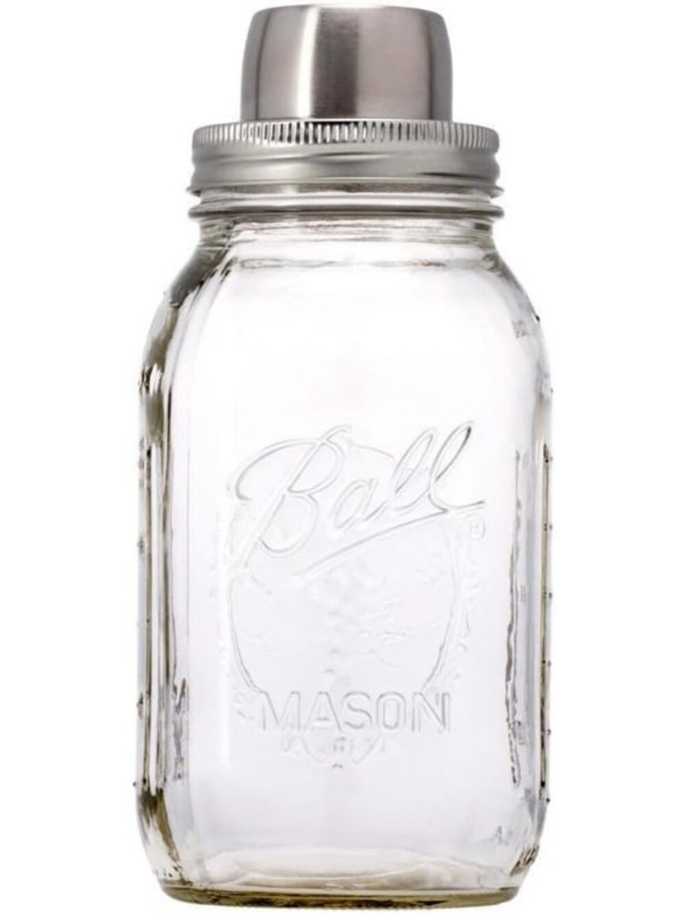 32oz Silver Cocktail Shaker Set | 4-Piece Bar Tool for Craft Cocktails